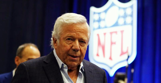 Patriots owner charged with soliciting prostitution in a Florida massage parlour