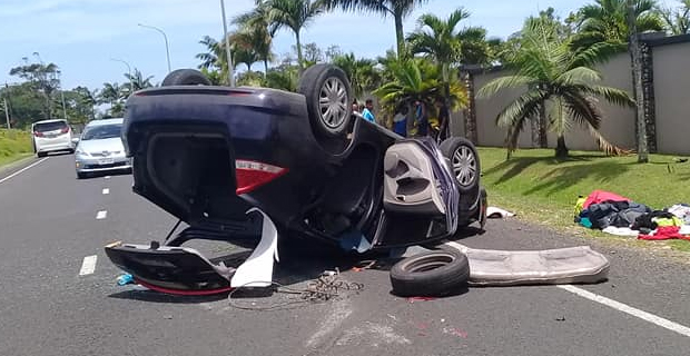 Man and two children in hospital after vehicle tumbles near Pac Harbour