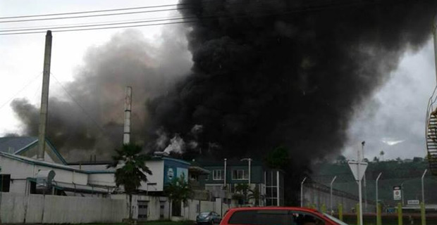 Fire at MH Warehouse in Walu Bay