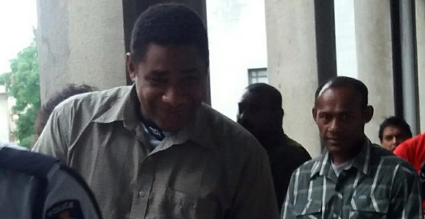 Two men appeared in court for allegedly assaulting a police officer 