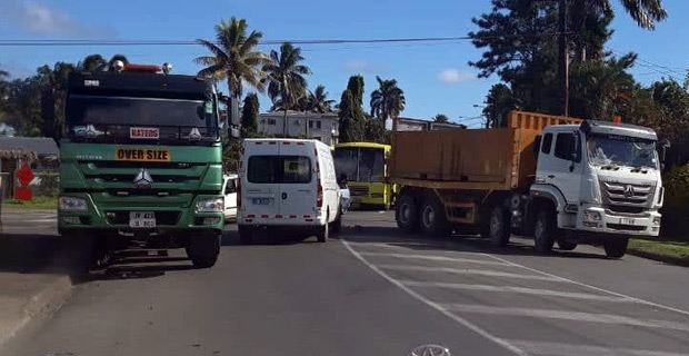 Traffic along Princes Road due to truck accident