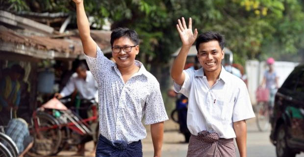 Two Reuters journalists freed after being jailed in Myanmar 