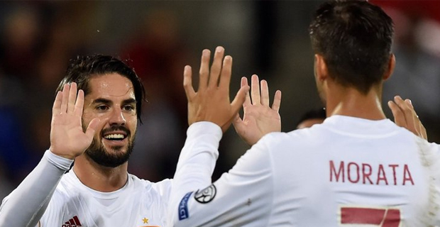Spain thrashes Liechtenstein to continue path to 2018 Soccer World Cup finals