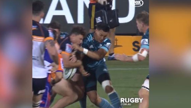 Highlanders wing Tomkinson banned for three weeks for dangerous tackle