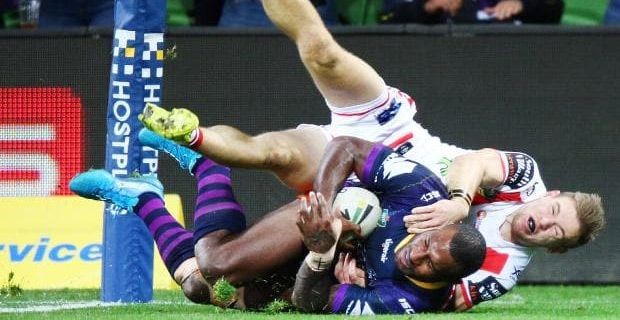 Vunivalu scores 50th NRL try as Storm demolish Dragons