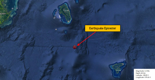 Mineral Resources Department confirms no tsunami threat after 3.3 magnitude earthquake occured South of Gau today