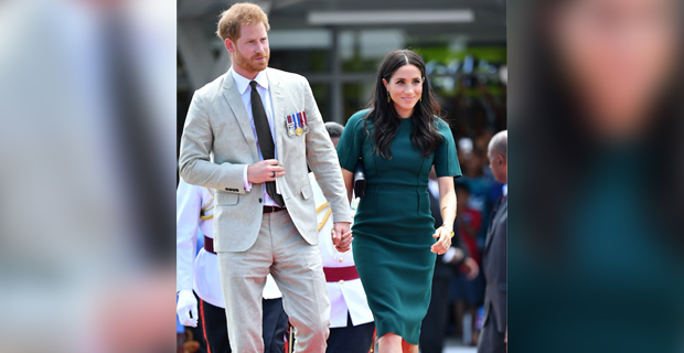 Hundreds of people turn up to the Nadi International Airport to farewell the Duke and Duchess of Sussex 