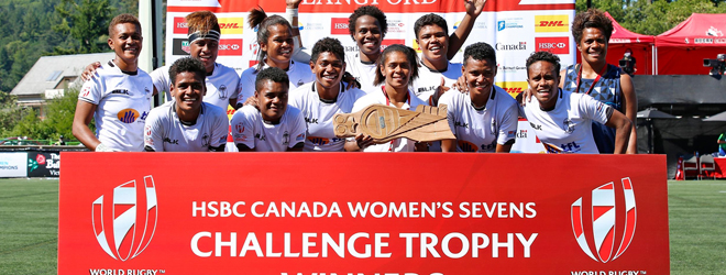 Fijiana's claim Challenge Trophy at the Canada 7s 