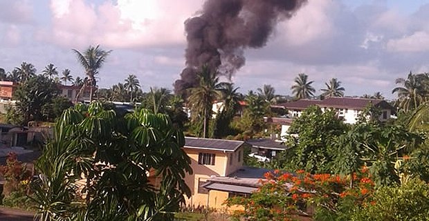 Firefighters battled burning oil at China Railway 5 group yard