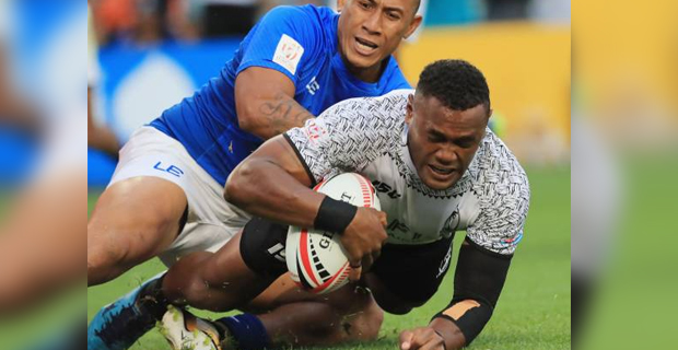 Fiji beats Samoa in their first pool game of the Hong Kong 7s