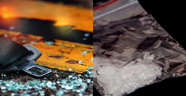 Woman passes away in car crash and meth allegedly found in car