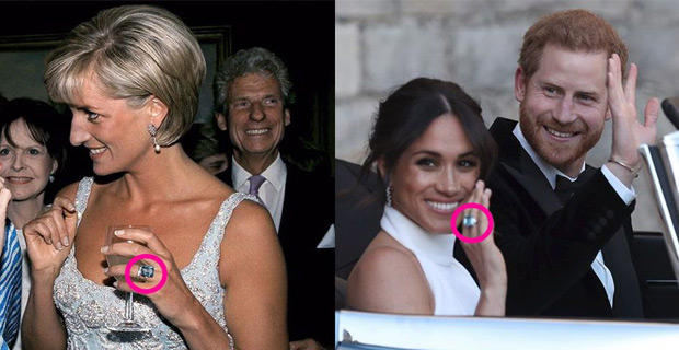 Duchess of Sussex pays tribute to Harry's beloved late mother by wearing her ring 