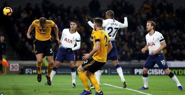 Spurs survive Wolves fightback to go fourth