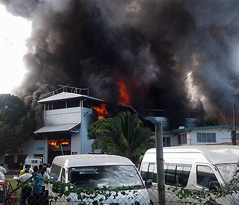 Major fire destroys Jack's of Fiji Garment Factory in Nadi