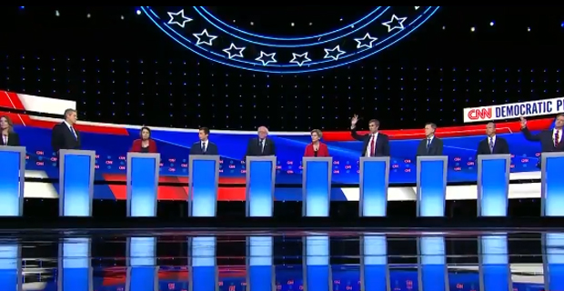 Ten Democratic presidential hopefuls participate in second TV debate