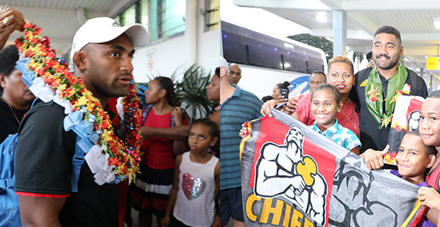 Crusaders and Chiefs arrive into Suva