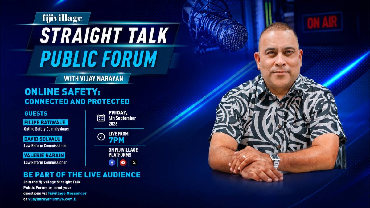 Special fijivillage Straight Talk Public Forum on Online Safety to be held at 7pm Friday September 4th 