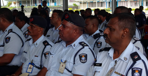 Police officers undergo training in traffic management as part of Indonesia National Police training program