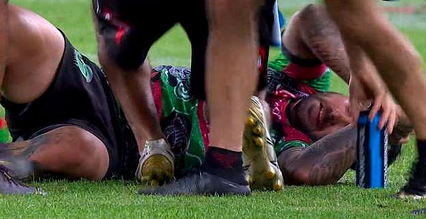 Adam Reynolds limps from field with possible leg fracture in Origin blow