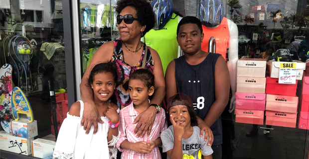 Christmas shoppers out and about getting presents for loved ones