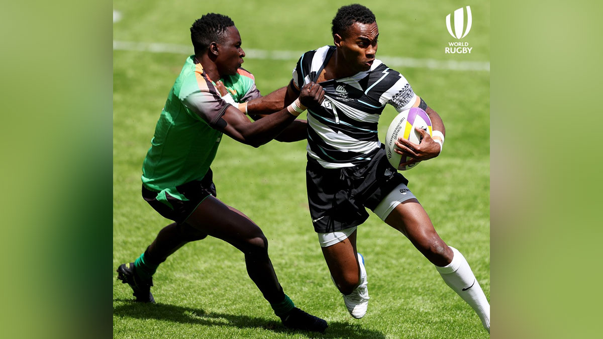 Fiji mens 7s kicked off their hunt for the gold medal thrashing Zambia 52 