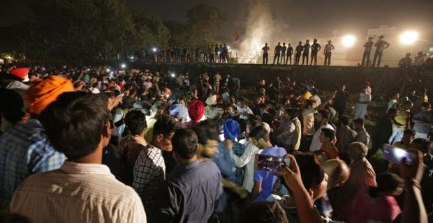 50+ killed and 200 hurt after train runs into crowd near Amritsar in India