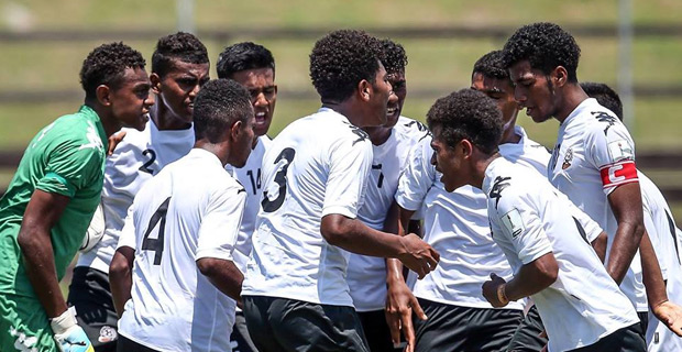 The Fiji soccer team loses to Tahiti 3-0 in OFC Under 16 Championship