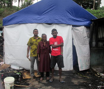 Family of seven living in tent need assistance