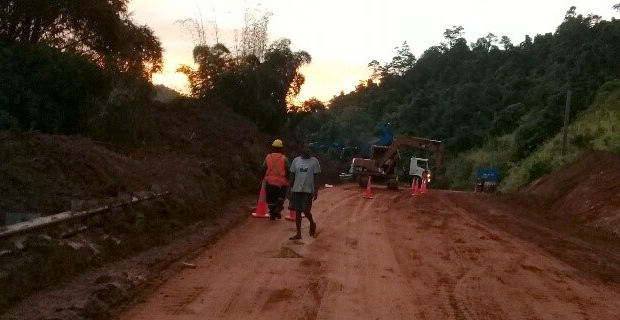Kings Highway along Nabulini and Malabe in Tailevu restricted to single lane