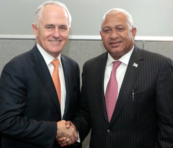 Bainimarama meets Turnbull in New York