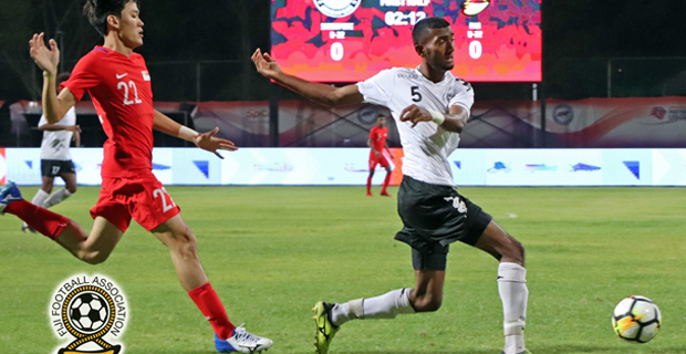 Fiji U23 soccer team lose to Singapore