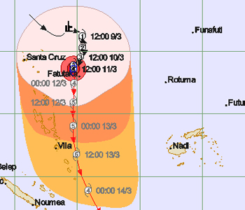 Heavy rain warning in force for Fiji as Cyclone Pam is upgraded to category 4