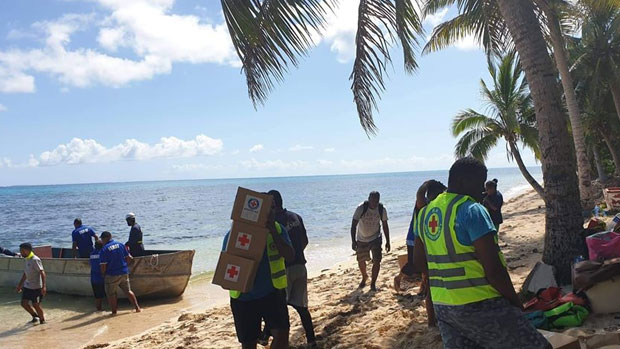 Relief items distributed by Fiji Red Cross to 1042 people in Lau that were affected by TC Tino
