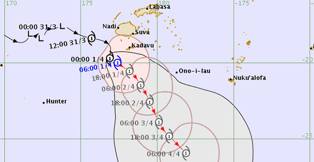 Residents in Kadavu experiencing heavy rain and strong winds
