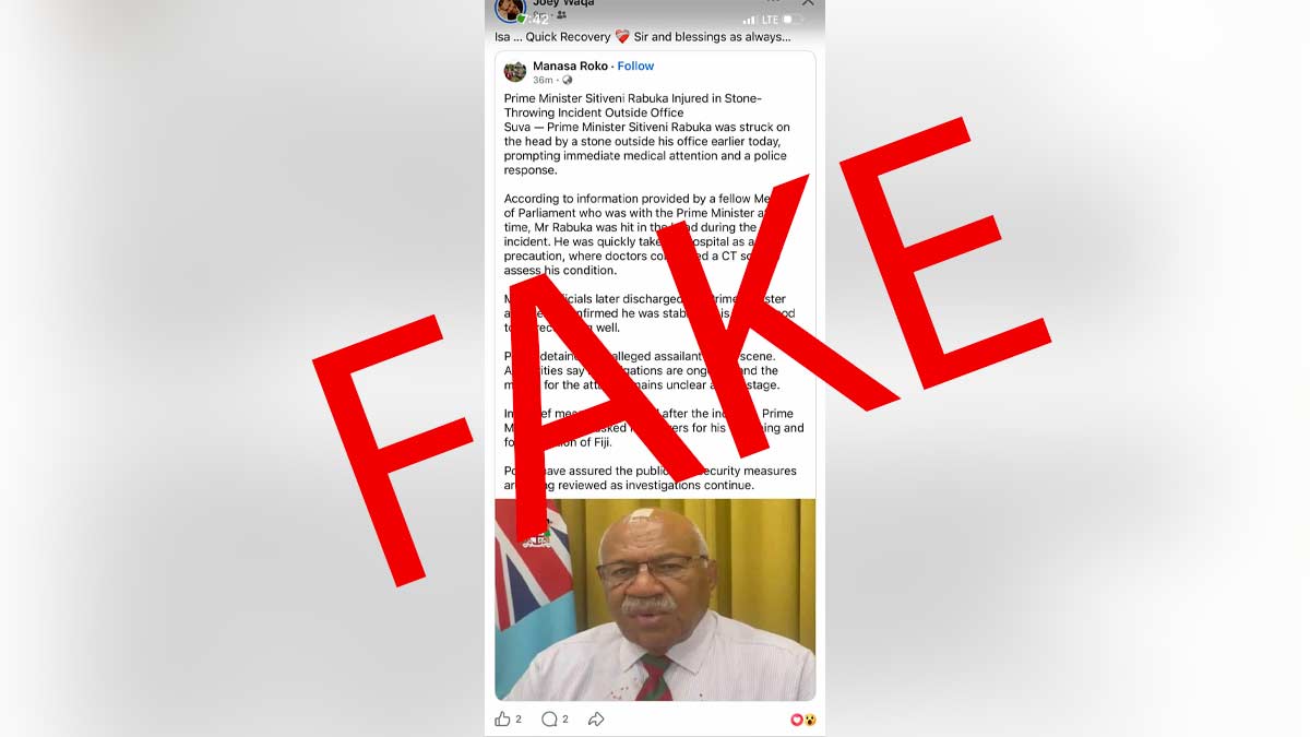 Fake news alert - PM was not stoned outside his office