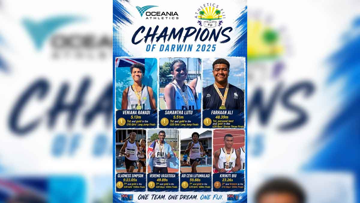 7 more gold medals for Team Fiji at Oceania Athletics Championships