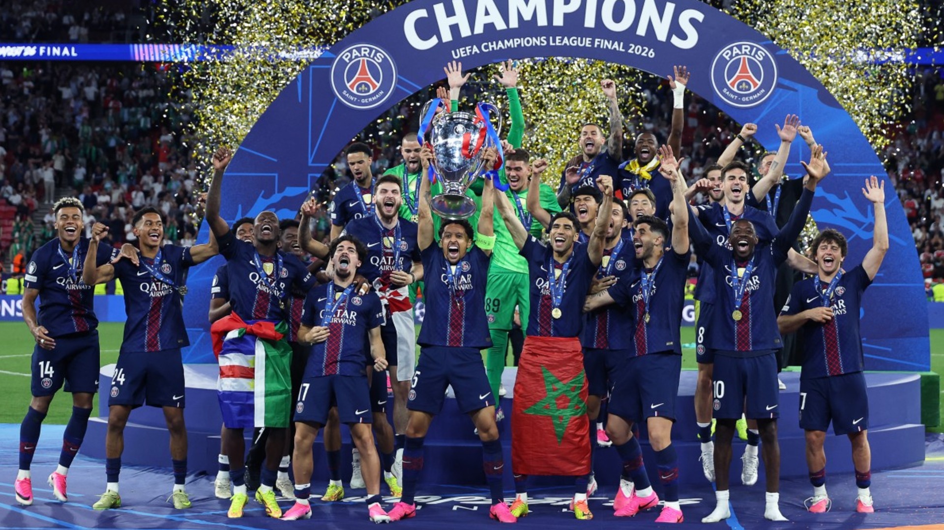 PSG beat Arsenal on penalties to retain Champions League title