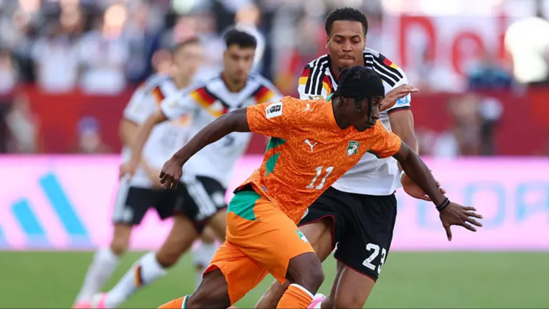 Ivory Coast take early 1-nil lead against Germany at half-time