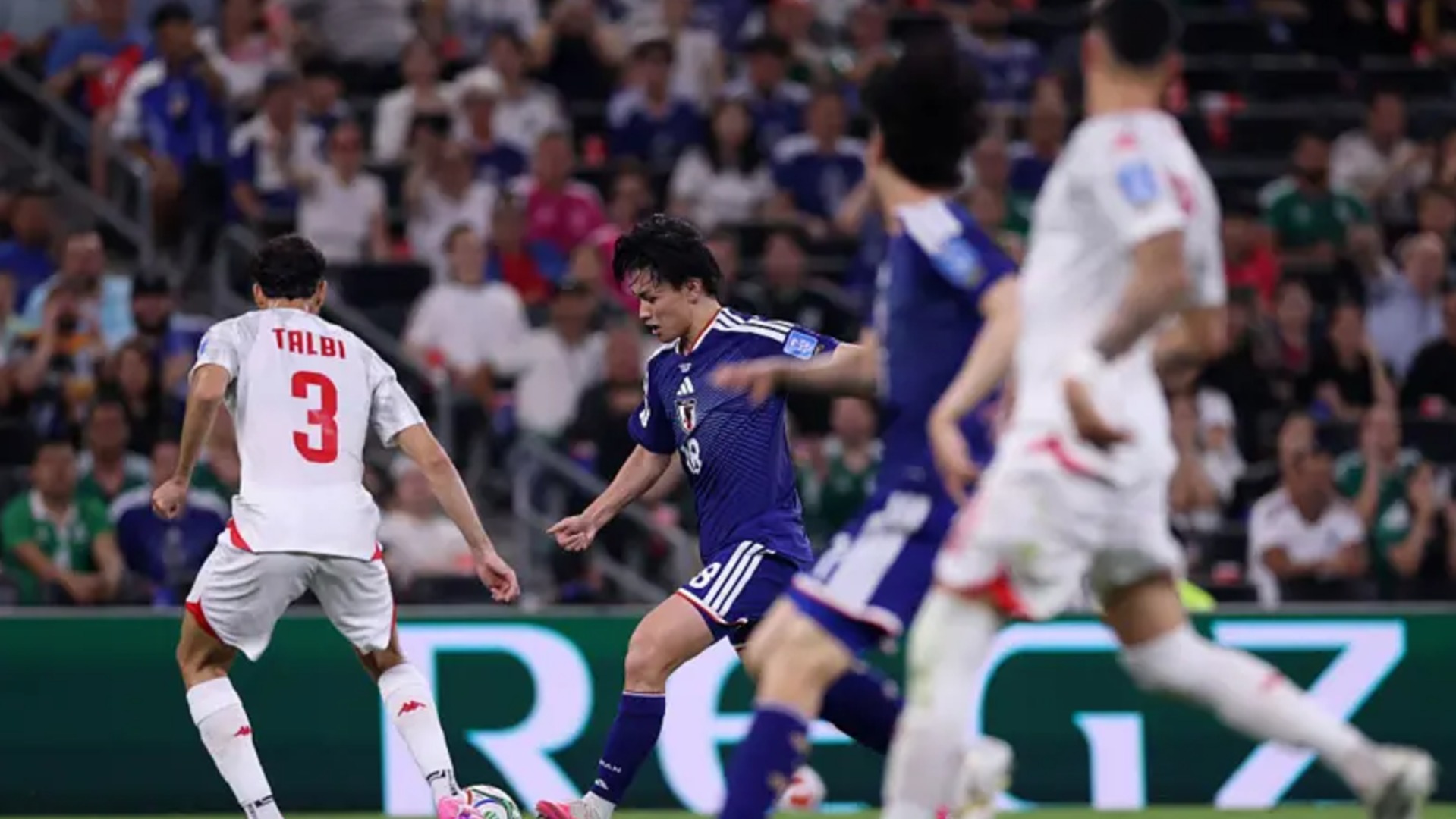 Japan takes commanding 2-0 halftime lead over Tunisia