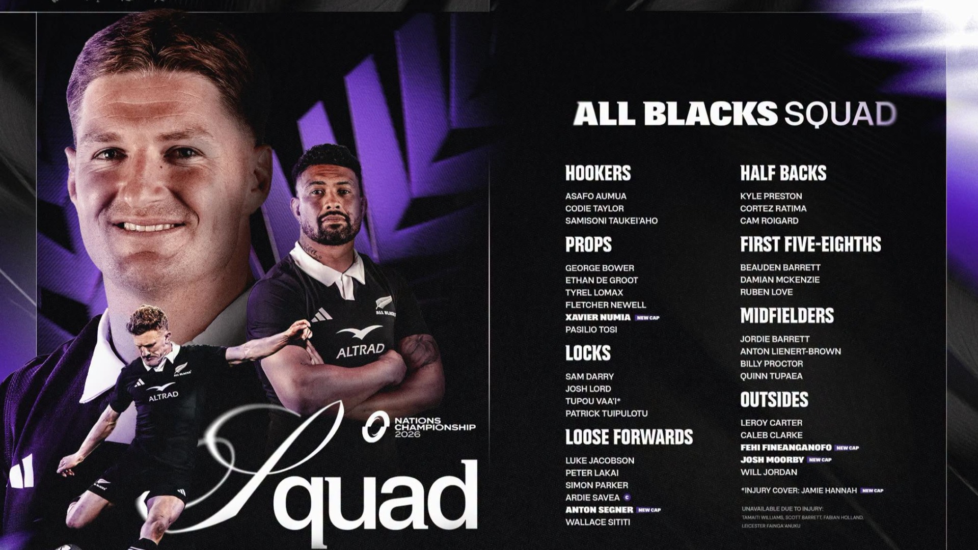 Ardie Savea to captain All Blacks, Ruben Love forces his way into the squad