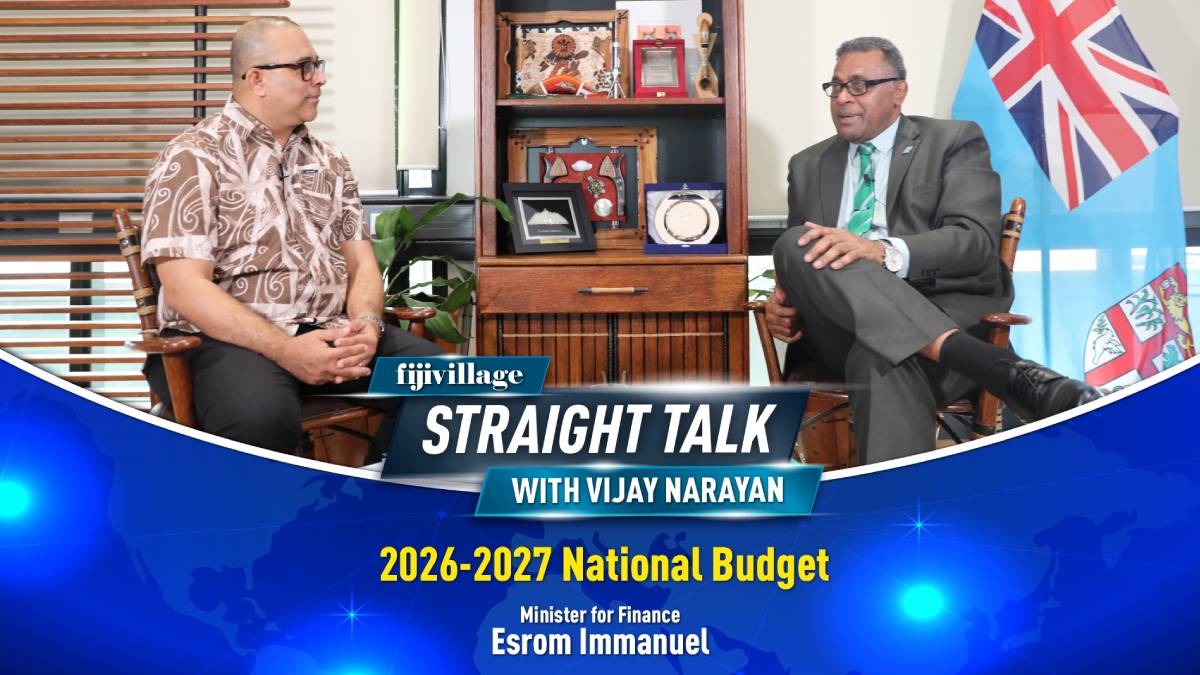 Minister for Finance Esrom Immanuel to appear on fijivillage Straight Talk at 7pm Thursday