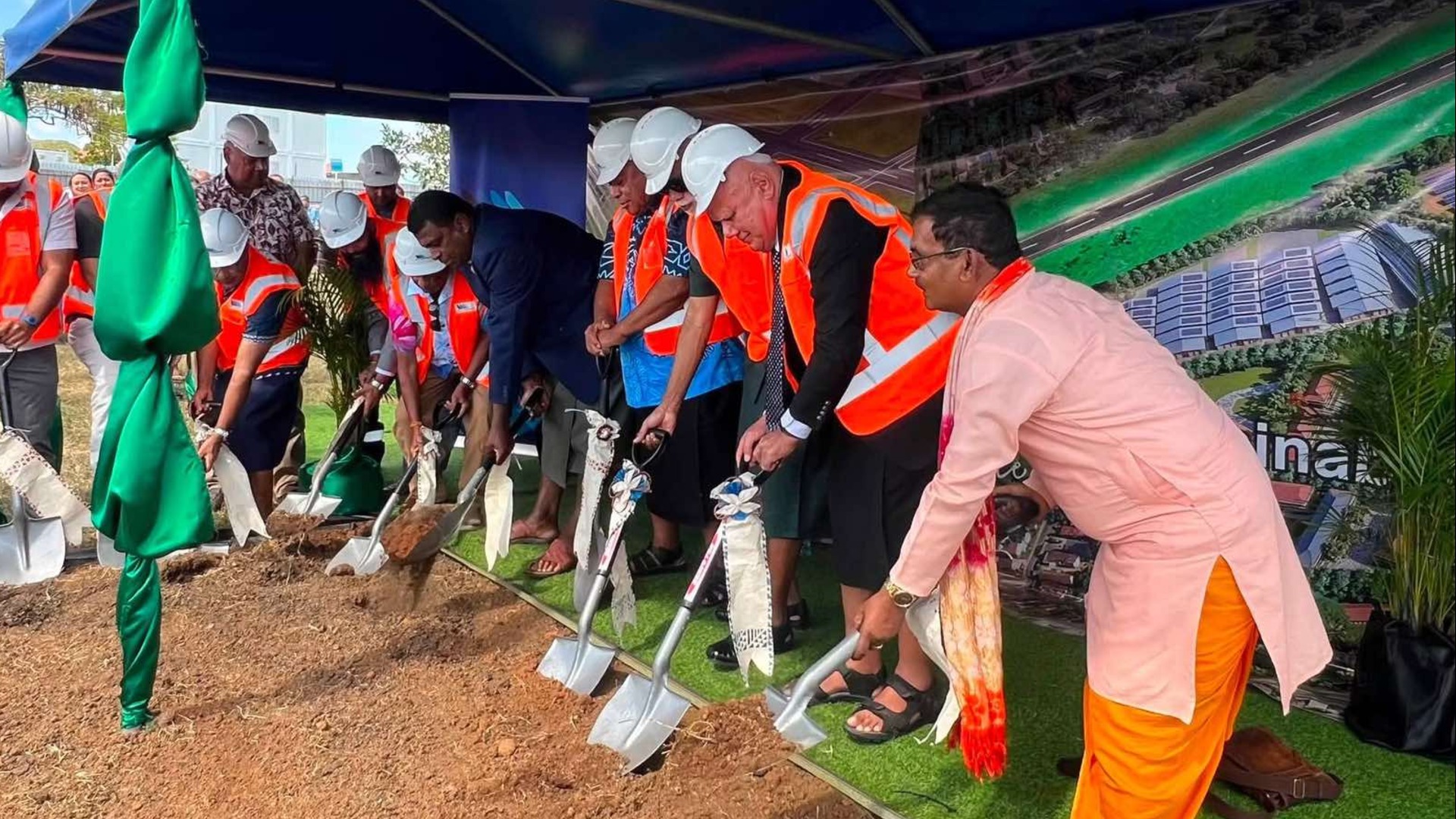 Work begins on Fiji's largest solar farm at Nadi International Airport