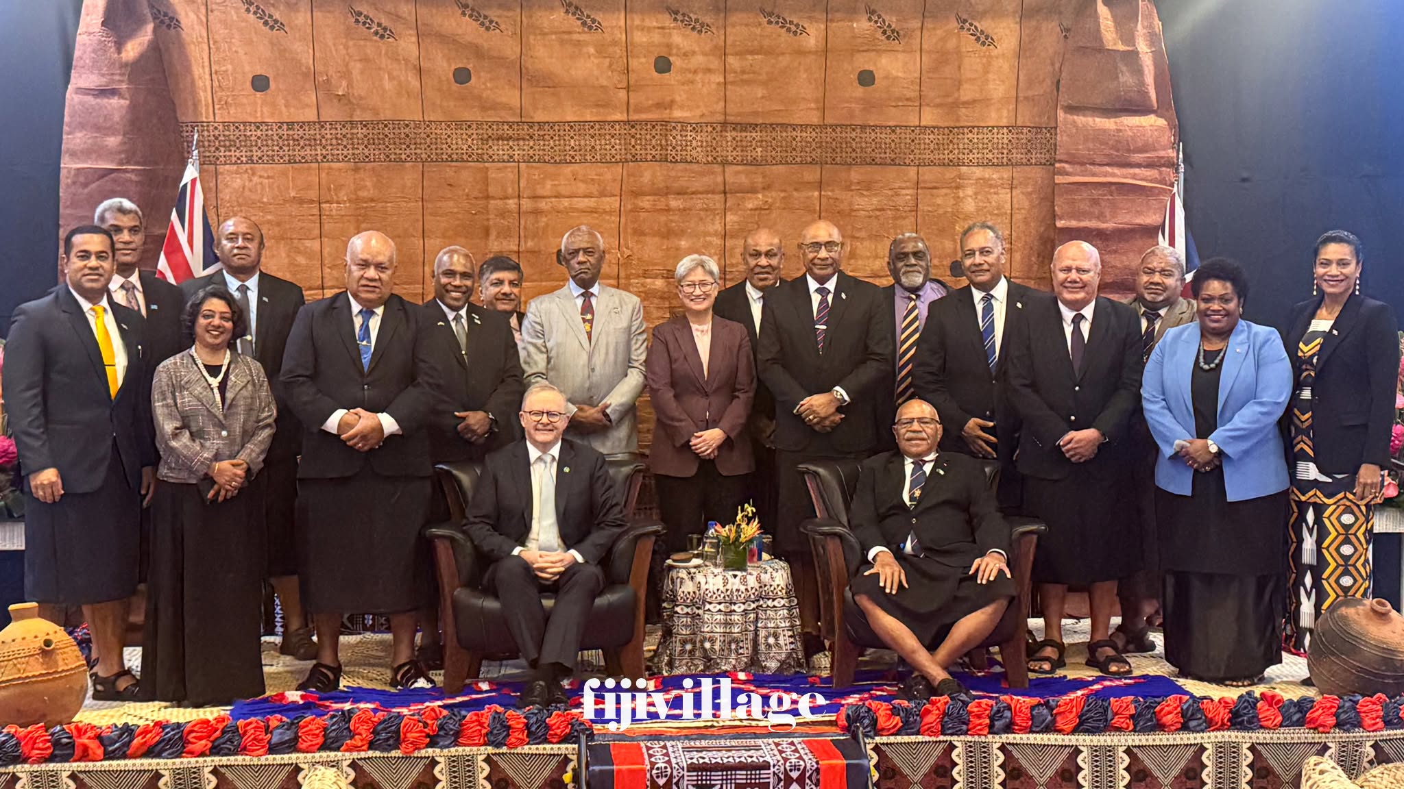 Fiji and Australia strengthen cultural ties at traditional welcome ceremony for Australian Prime Minister Anthony Albanese