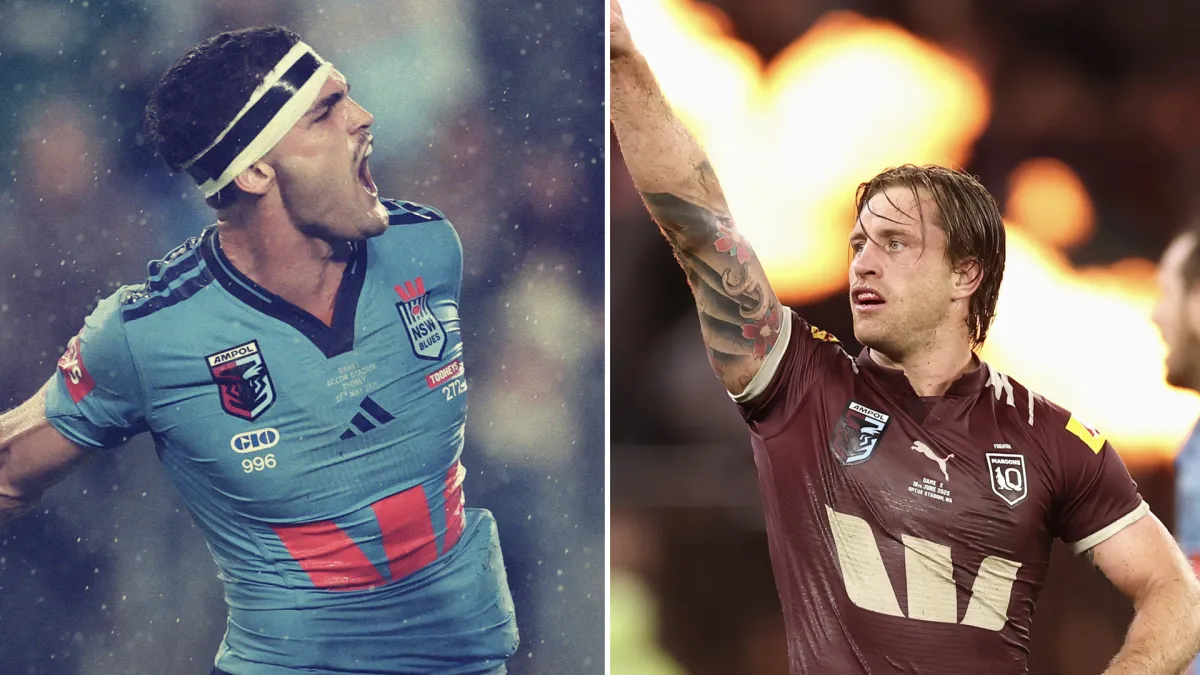 Queensland Maroons and NSW Blues locked in for State of Origin decider at 10.05pm tonight