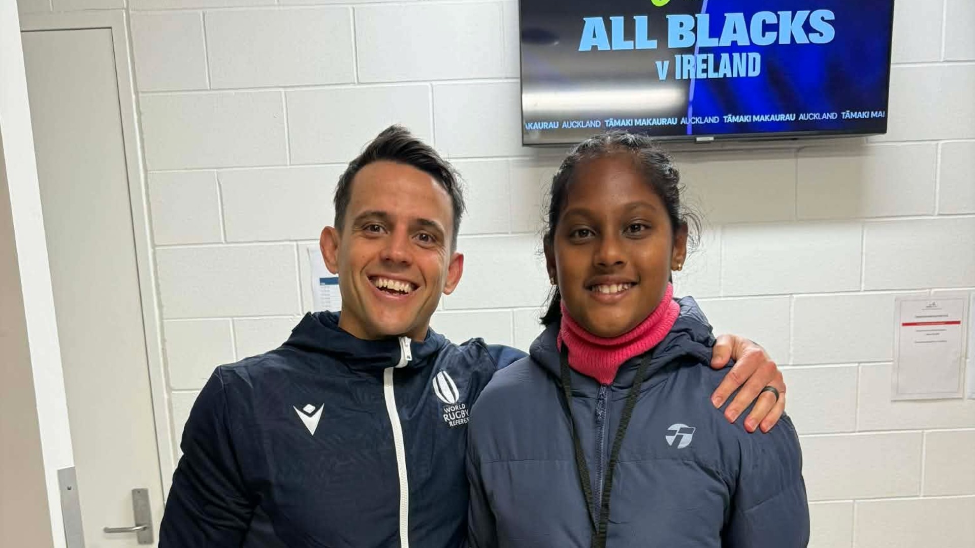 13 year old aspiring referee's dream comes true at Eden Park