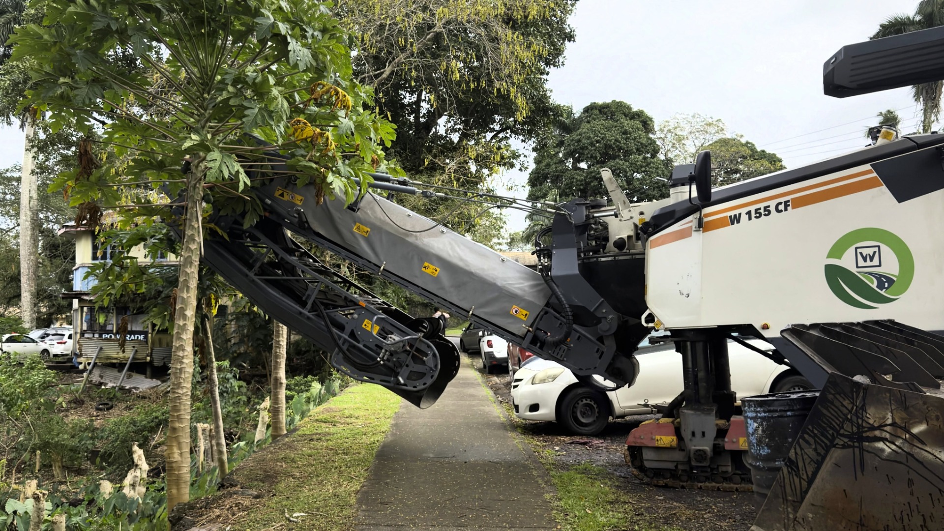 Excavator blocking Suva footpath raises safety concerns