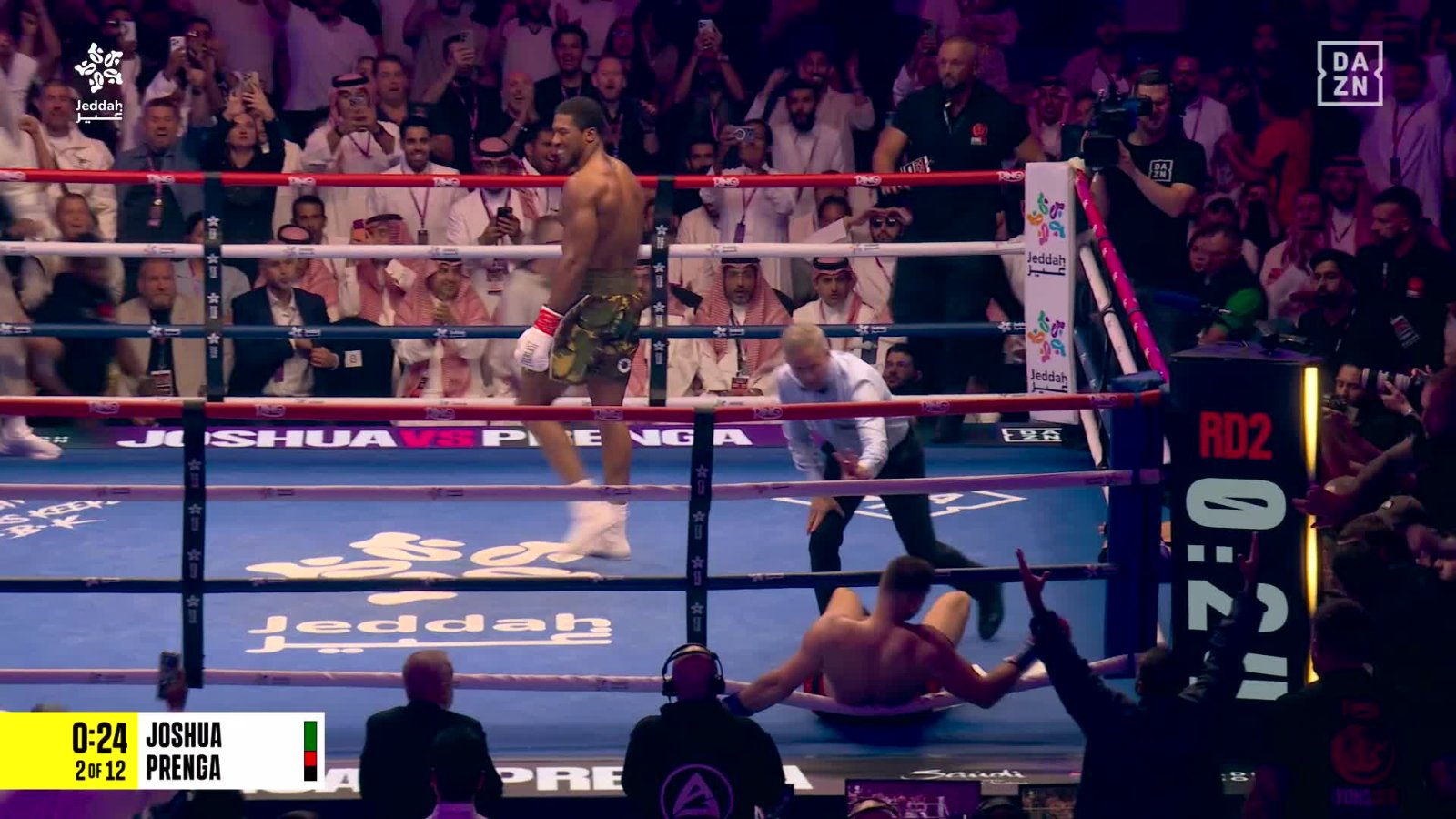 Anthony Joshua silences Prenga with brutal second-round knockout