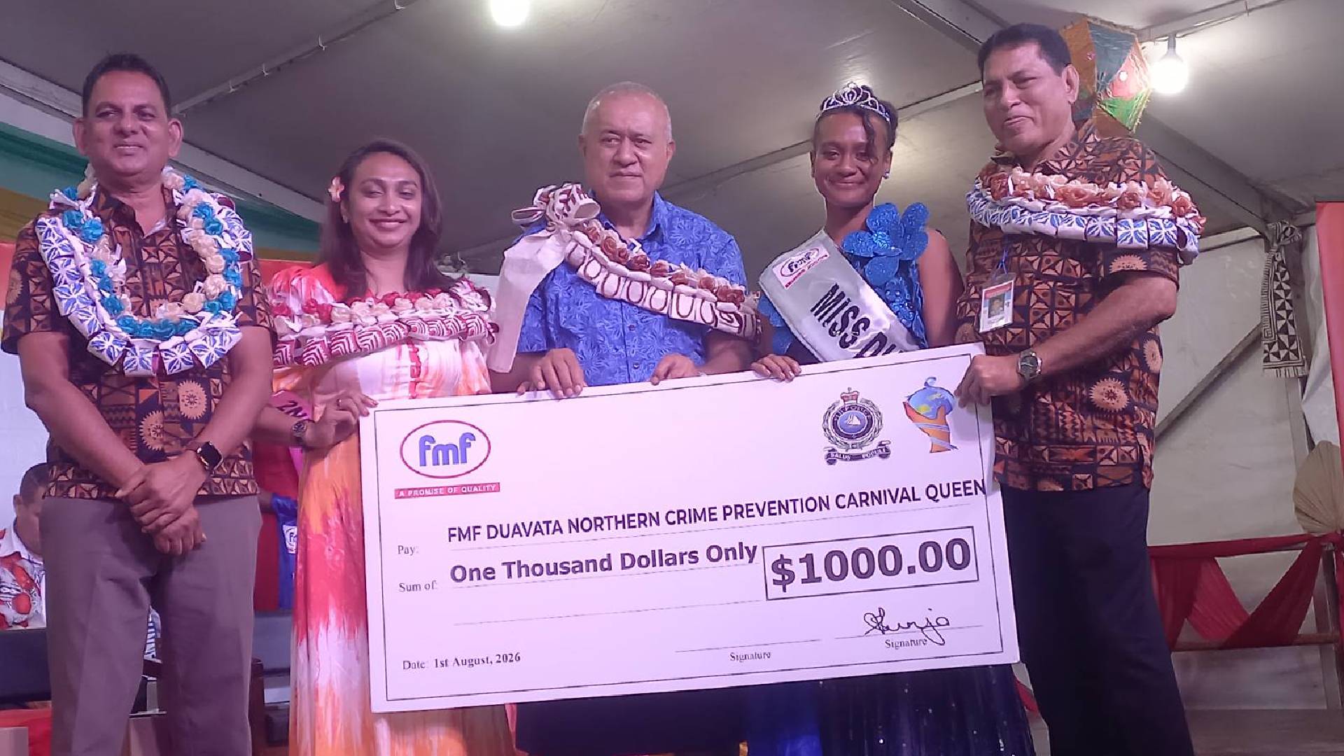 Mere Sigavunau crowned 2026 FMF Duavata Crime Prevention Carnival Queen