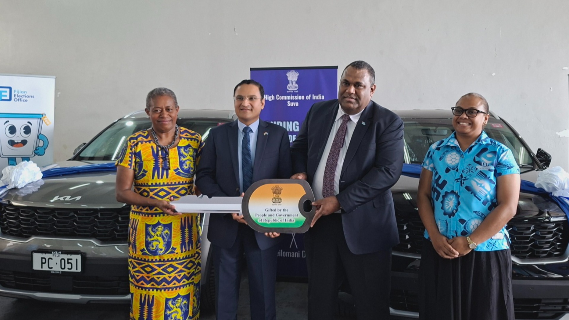 India donates 4 vehicles to strengthen election services across Fiji