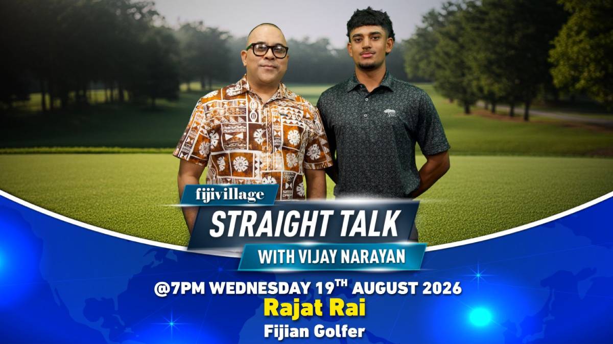 Catch the inspirational story of 19 yr old golfer Rajat Rai on fijivillage Straight Talk at 7pm Wednesday